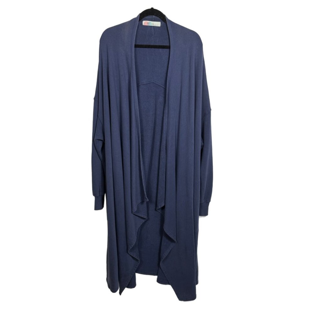 Vintage Free People Oversized Wrap Long Blue Sweatshirt – M/L